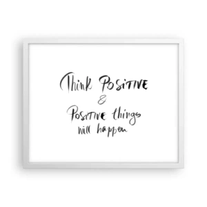 Póster en marco blanco - ¿Cómo vivir? - 50x40 cm