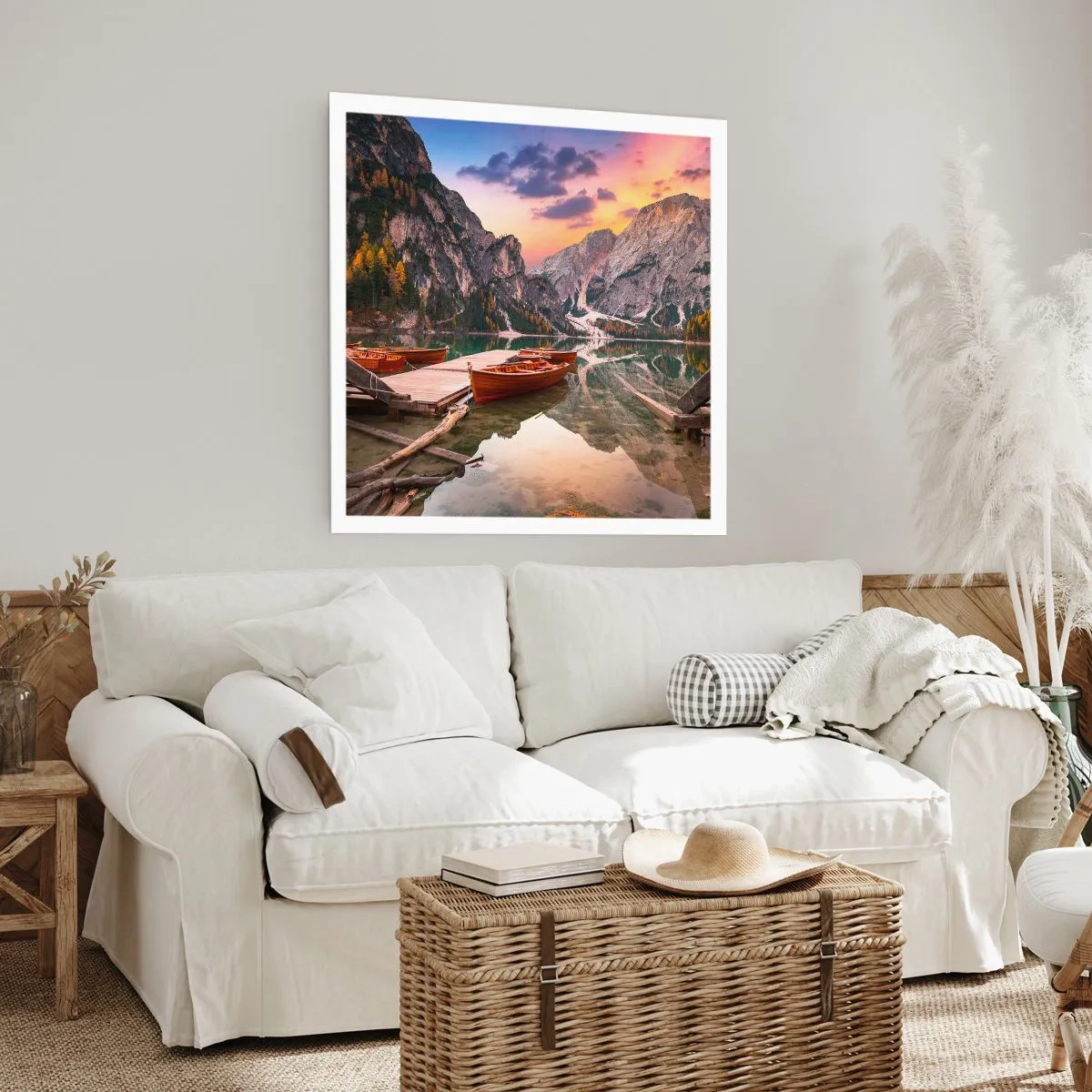 Póster - Espejo entre montañas - 50x50 cm