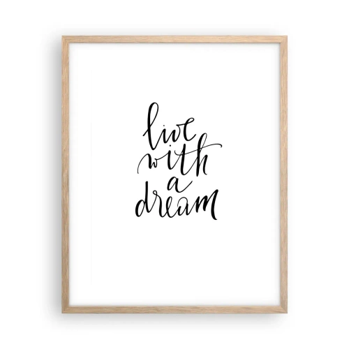 Póster en marco roble claro - Por supuesto - 40x50 cm