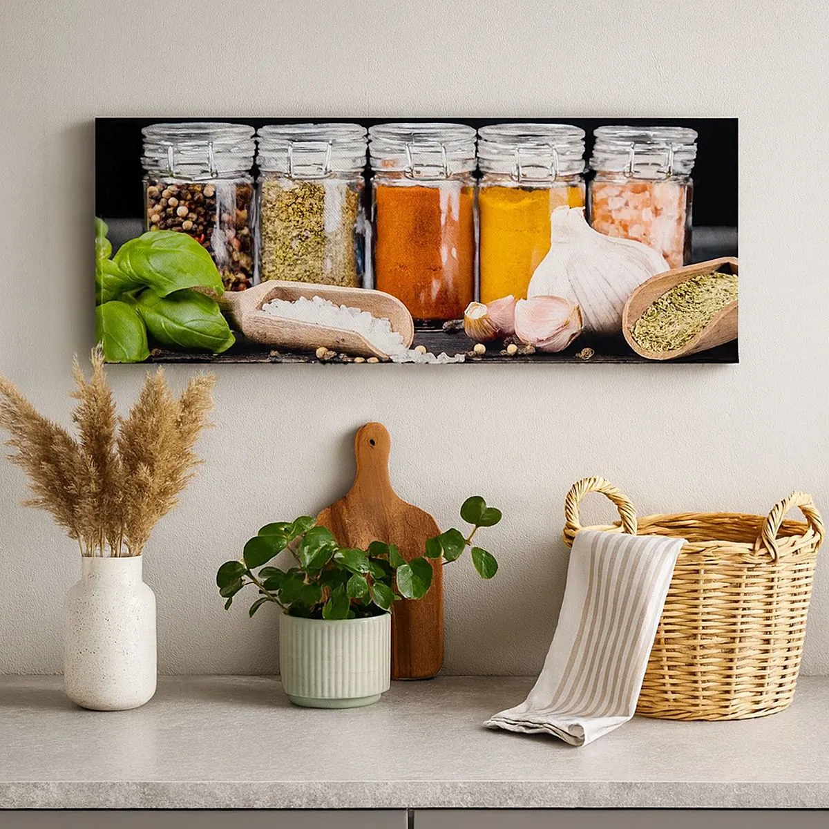 Cuadro sobre lienzo - Impresión de Imagen - Para que la vida sepa bien - 100x40 cm