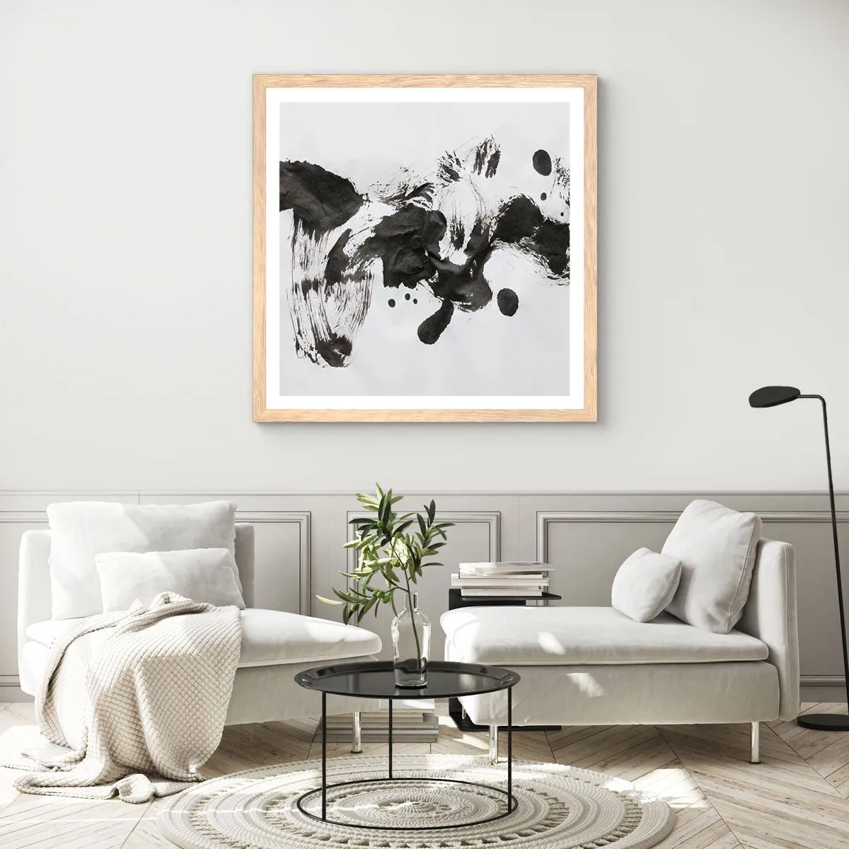 Póster en marco roble claro - ¿Un método en la locura? - 50x50 cm