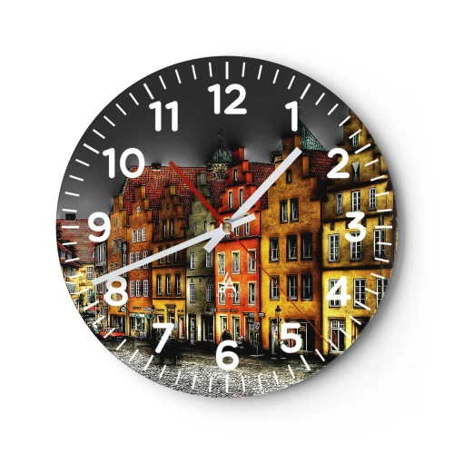 Reloj de pared - Reloj de vidrio - Solo falta un carruaje encantado - 40x40 cm
