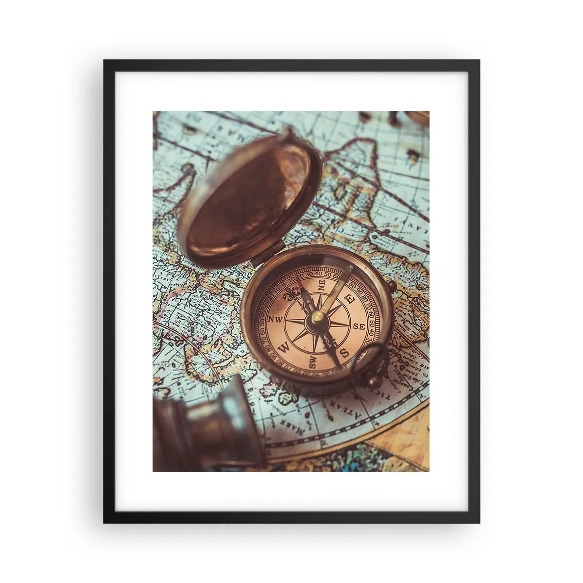 Póster en marco negro - Para el aventurero - 40x50 cm