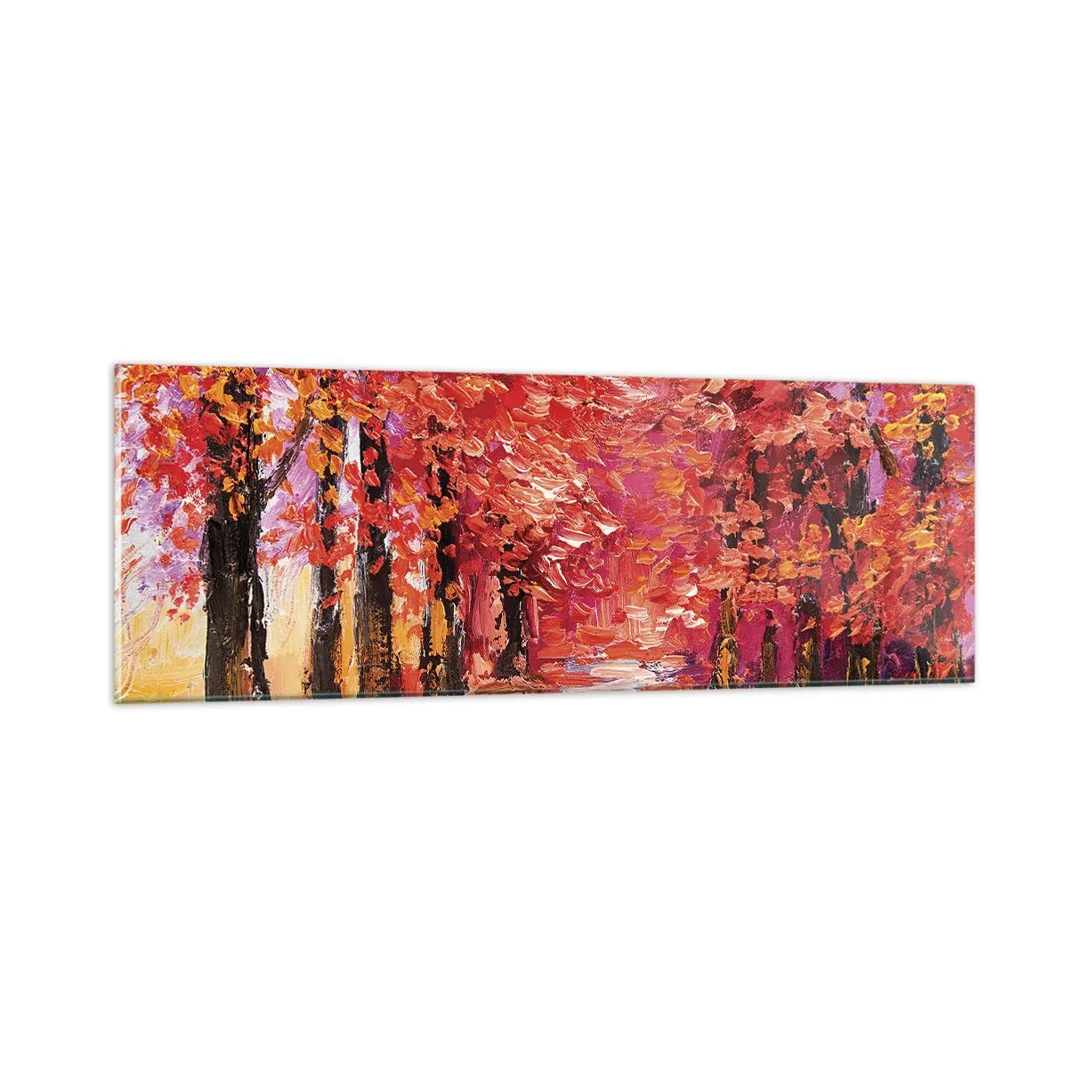 Cuadro sobre vidrio - Impresiones sobre Vidrio - Una impresión otoñal - 90x30 cm