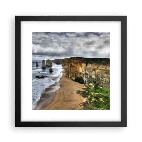 Póster en marco negro - Belleza en bruto - 30x30 cm