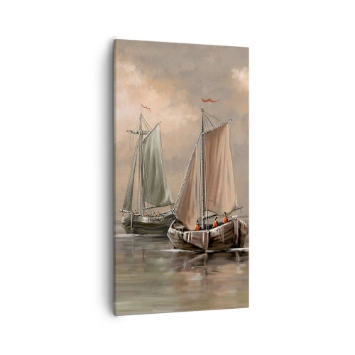 Cuadro sobre lienzo - Impresión de Imagen - El regreso de los marineros - 55x100 cm