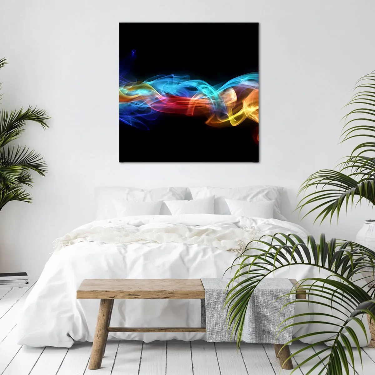 Cuadro sobre lienzo - Impresión de Imagen - Una danza de nieblas de arco iris - 50x50 cm