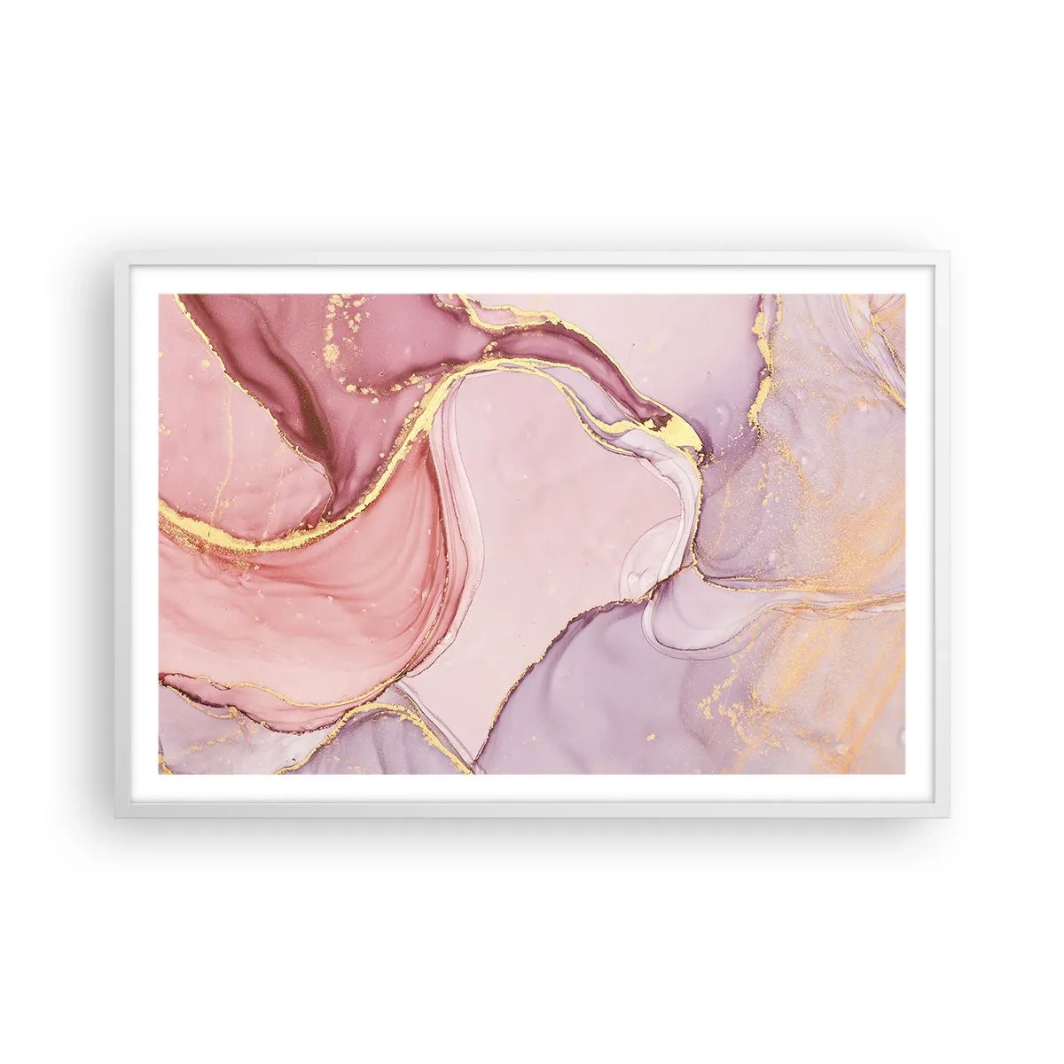 Póster en marco blanco - Caricia de colores - 91x61 cm