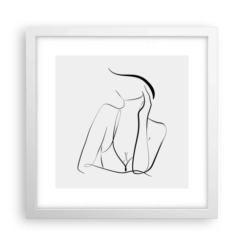 Póster en marco blanco - En la ola de sueños - 30x30 cm