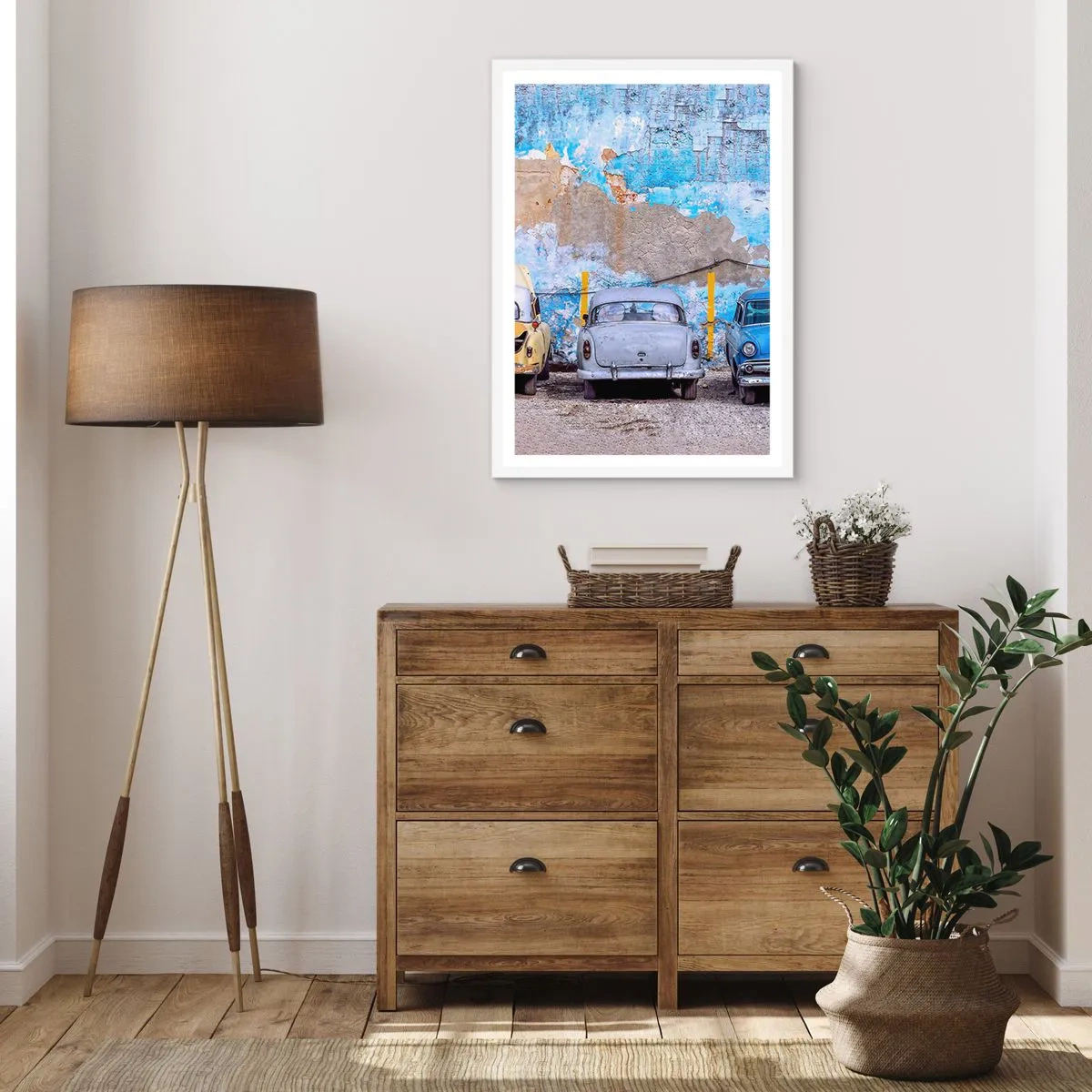 Póster en marco blanco - Reunión de veteranos - 30x40 cm