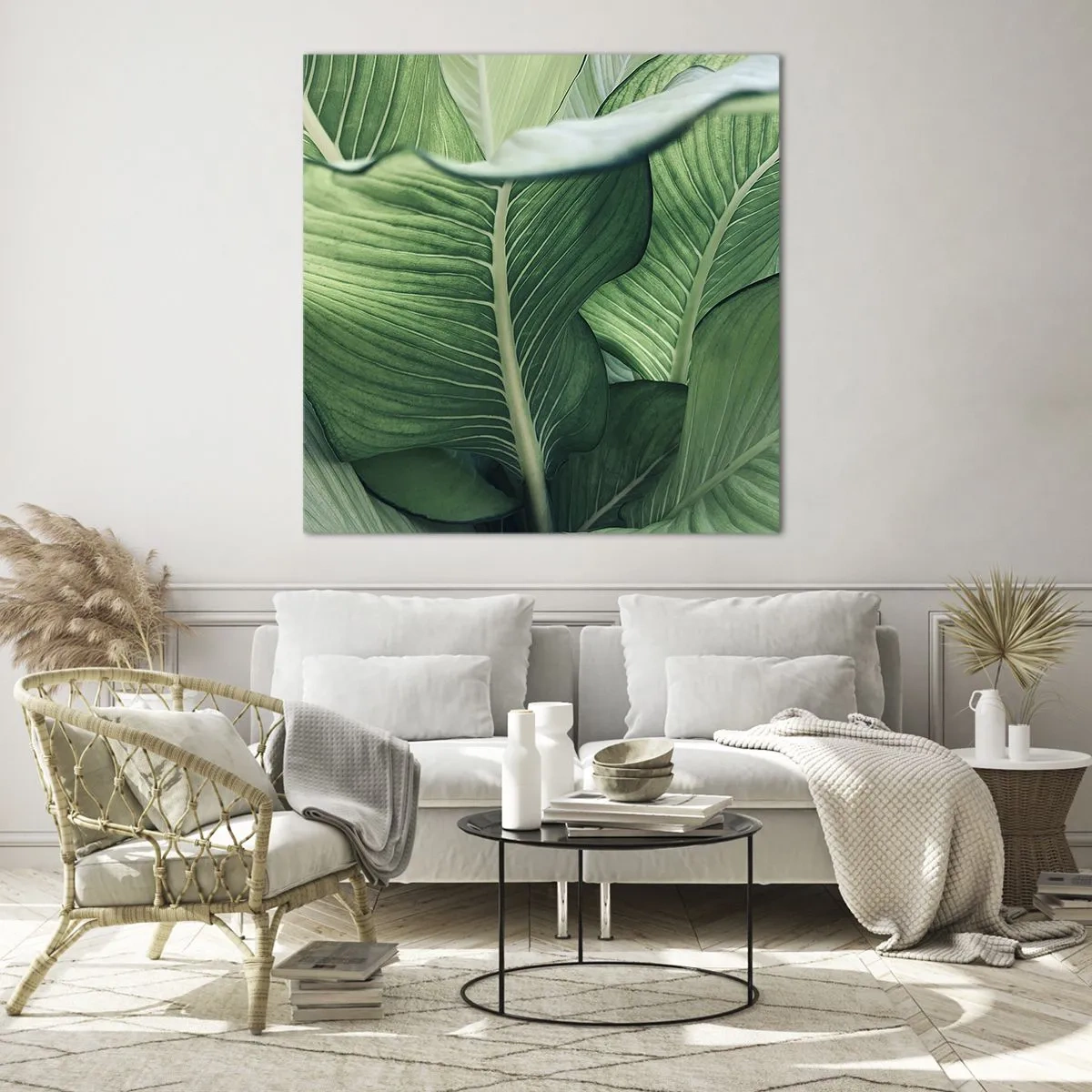 Cuadro sobre vidrio - Impresiones sobre Vidrio - Vida intensamente verde - 70x70 cm