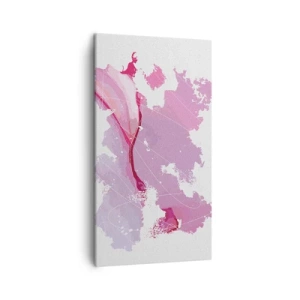 Cuadro sobre lienzo - Impresión de Imagen - Mapa de un mundo rosa - 45x80 cm