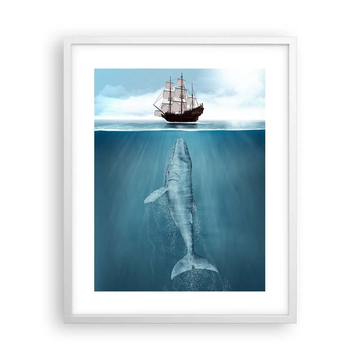 Póster en marco blanco - Mejor no saber lo que te espera - 40x50 cm