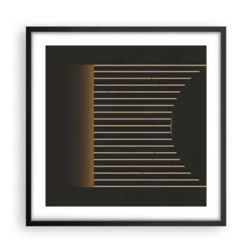 Póster en marco negro - Explorar la oscuridad - 50x50 cm