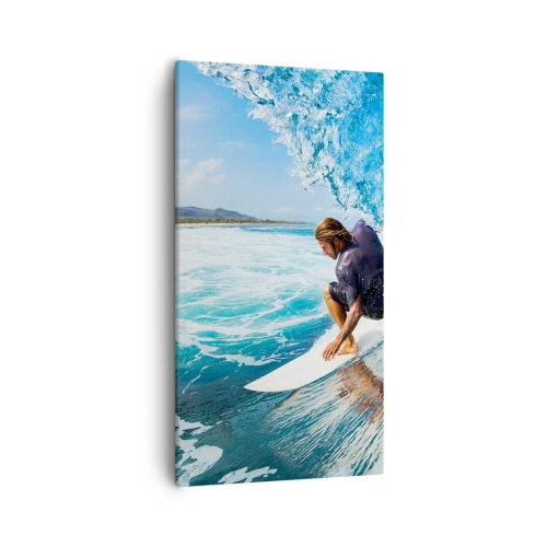 Cuadro sobre lienzo - Impresión de Imagen - Bailando con las olas - 55x100 cm