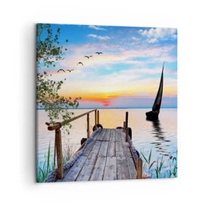 Cuadro sobre lienzo - Impresión de Imagen - Que llegue la noche - 50x50 cm