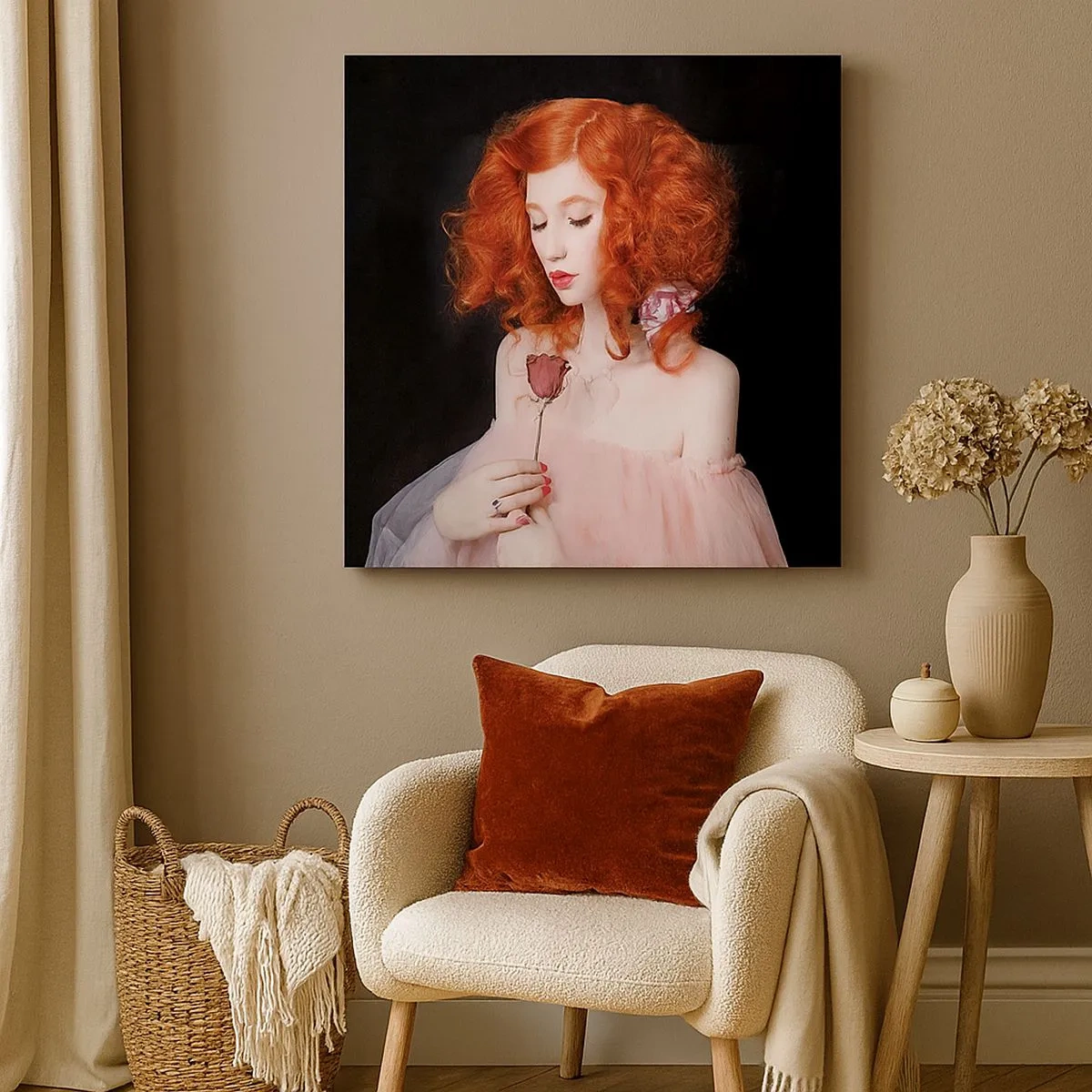 Cuadro sobre lienzo - Impresión de Imagen - En estilo barroco - 30x30 cm