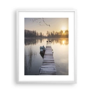 Póster en marco blanco - Volveré en un rato - 40x50 cm