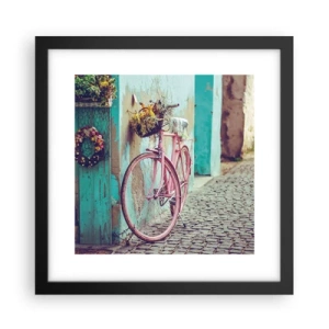 Póster en marco negro - Ahora mismo vuelvo - 30x30 cm