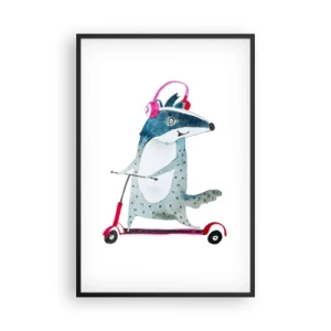 Póster en marco negro - Alegrías de tejón - 61x91 cm