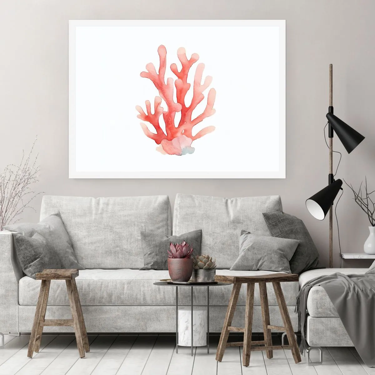 Póster - La hermosura del color coral - 40x30 cm