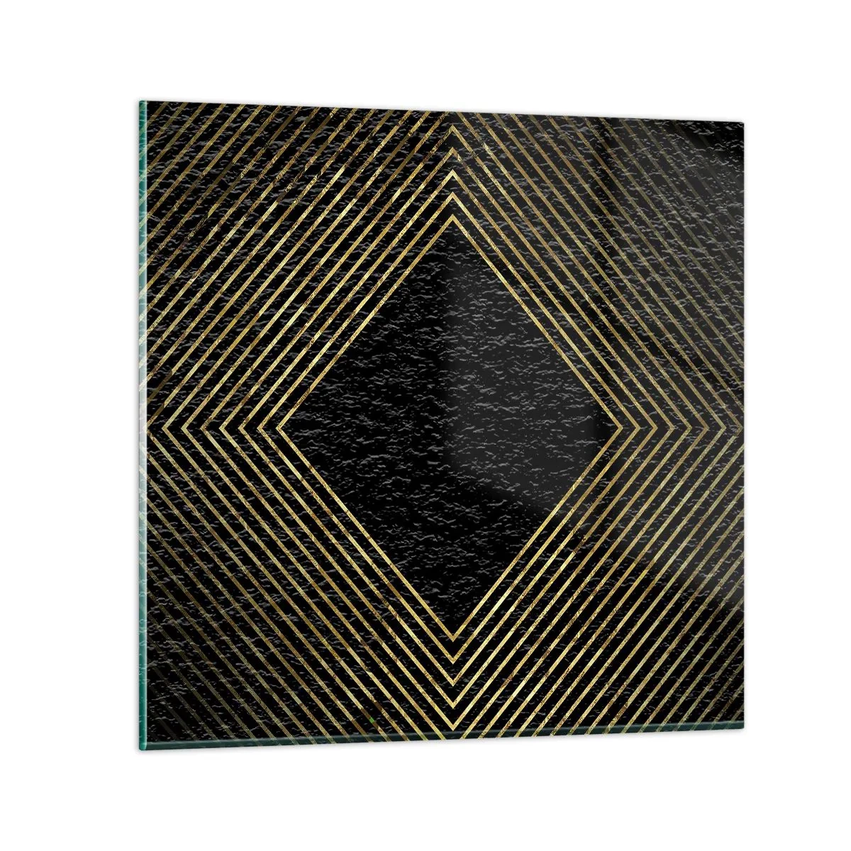 Cuadro sobre vidrio - Impresiones sobre Vidrio - Geometría al estilo glamour - 30x30 cm