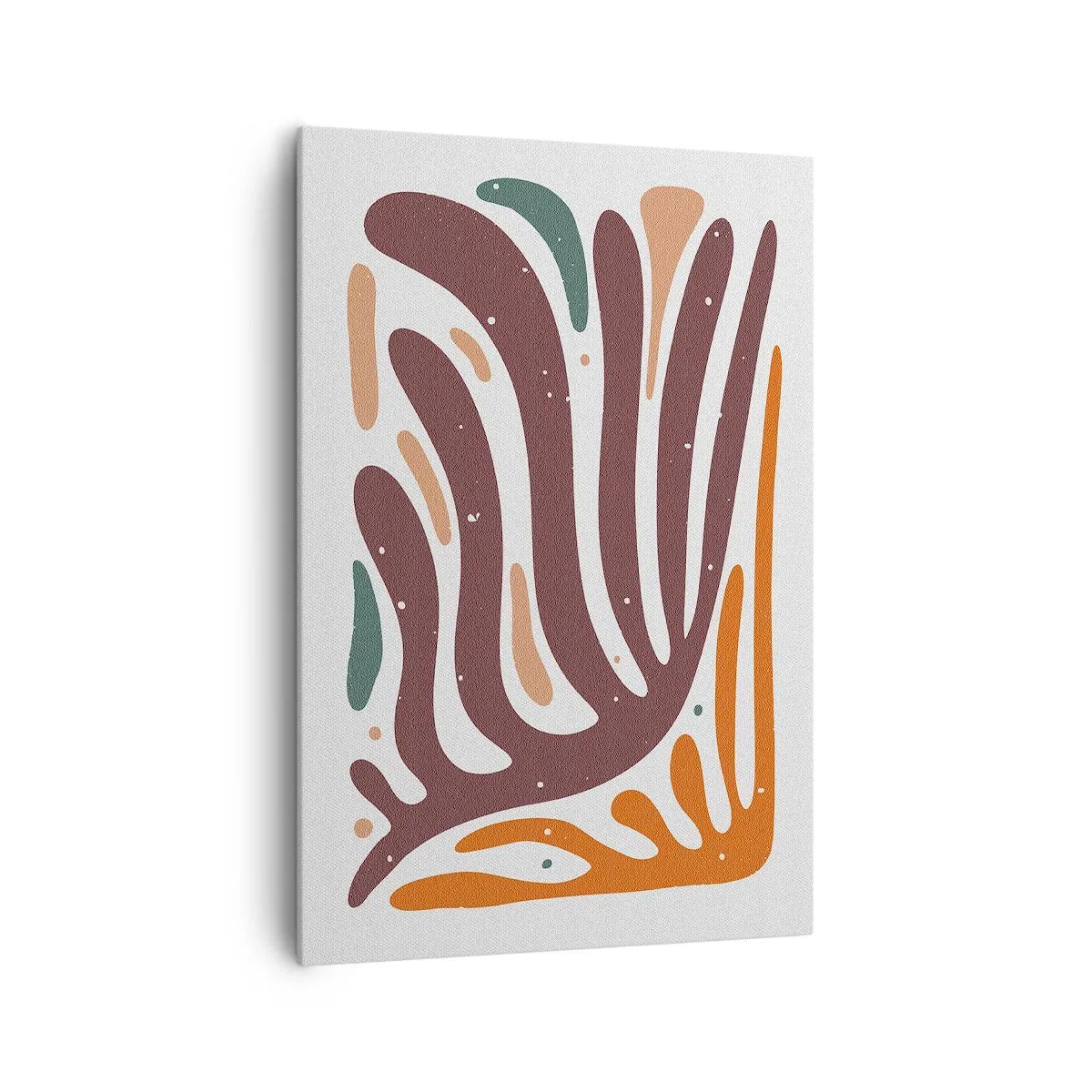 Cuadro sobre lienzo - Impresión de Imagen - Patrón orgánico con líneas radiantes en tonos cálidos. - 70x100cm - Composición orgánica - Decoración de pared moderna para salón y dormitorio ARTTOR