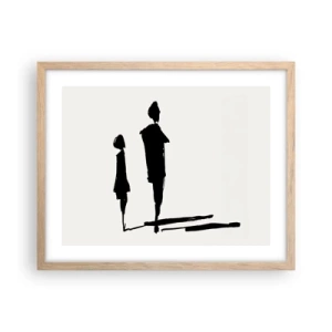 Póster en marco roble claro - ¿Seguro que juntos? - 50x40 cm