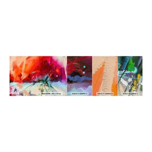 Muestra de fotomural Premium Canvas - Una explosión de luces y colores - Abstracción, Pedazo, Acrílico - 100x30 cm