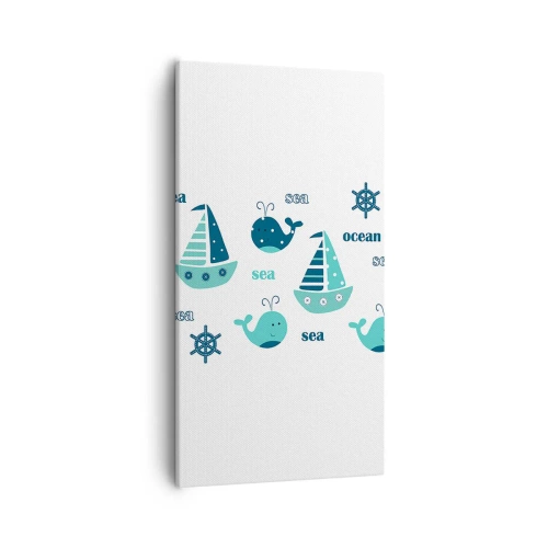 Cuadro sobre lienzo - Impresión de Imagen - A través de mares y océanos - 55x100 cm