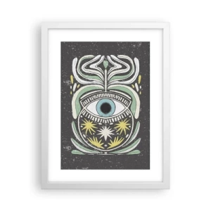 Póster en marco blanco - Rituales tribales - 30x40 cm