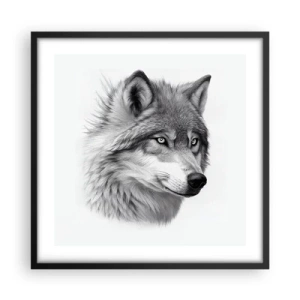 Póster en marco negro - Alfa - sin duda - 50x50 cm