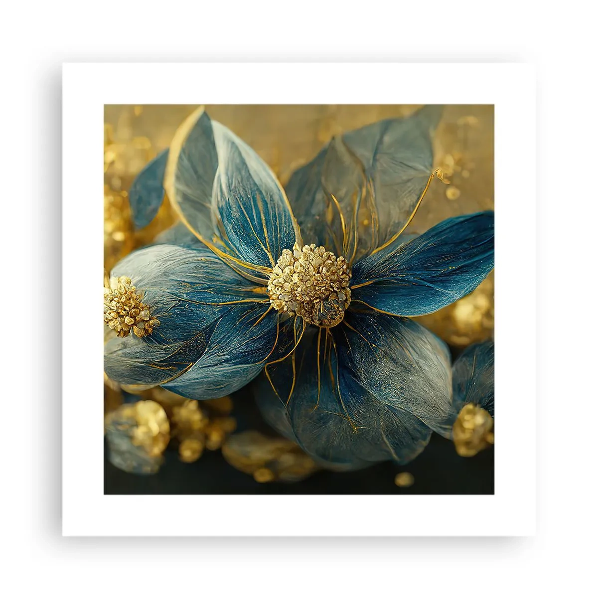 Póster - Flor de oro - 40x40 cm