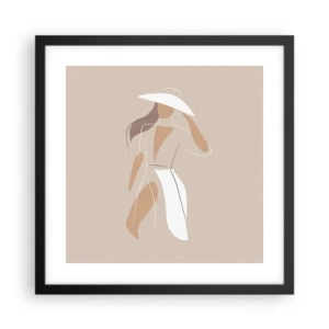 Póster en marco negro - La moda es alegría - 40x40 cm
