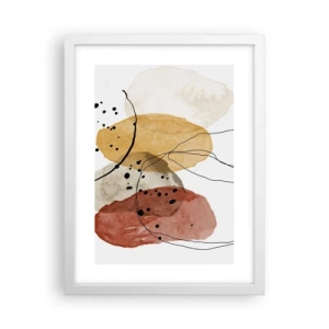 Póster en marco blanco - Líneas y transparencias - 30x40 cm