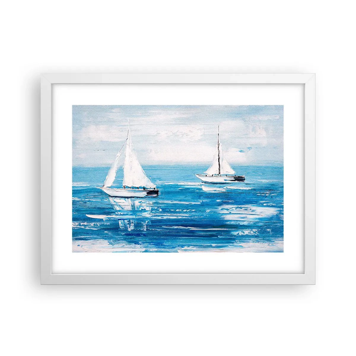 Póster en marco blanco - Con un amigo a tu lado - 40x30 cm