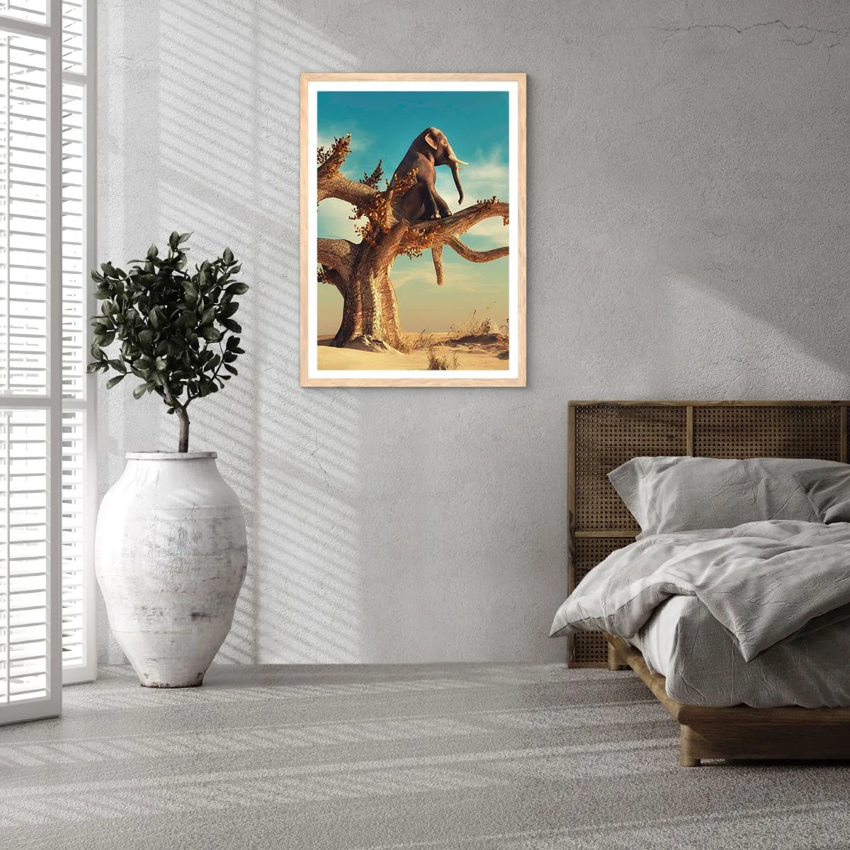 Póster en marco roble claro - Un nuevo punto de vista - 30x40 cm