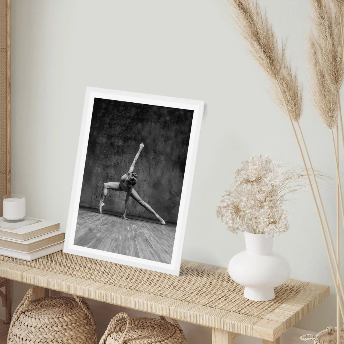 Póster en marco blanco - Equilibrio perfecto - 30x40 cm