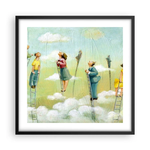 Póster en marco negro - Sigue tu sueño - 50x50 cm