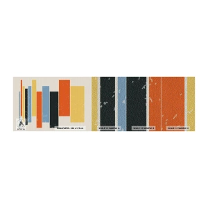 Muestra de fotomural Premium Sand - Barras multicolor - Minimalismo, Rectángulos, formas - 100x30 cm
