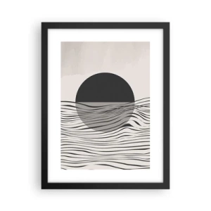 Póster en marco negro - Media composición - 30x40 cm
