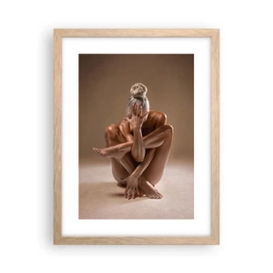 Póster en marco roble claro - Unidad de cuerpo y espíritu - 30x40 cm