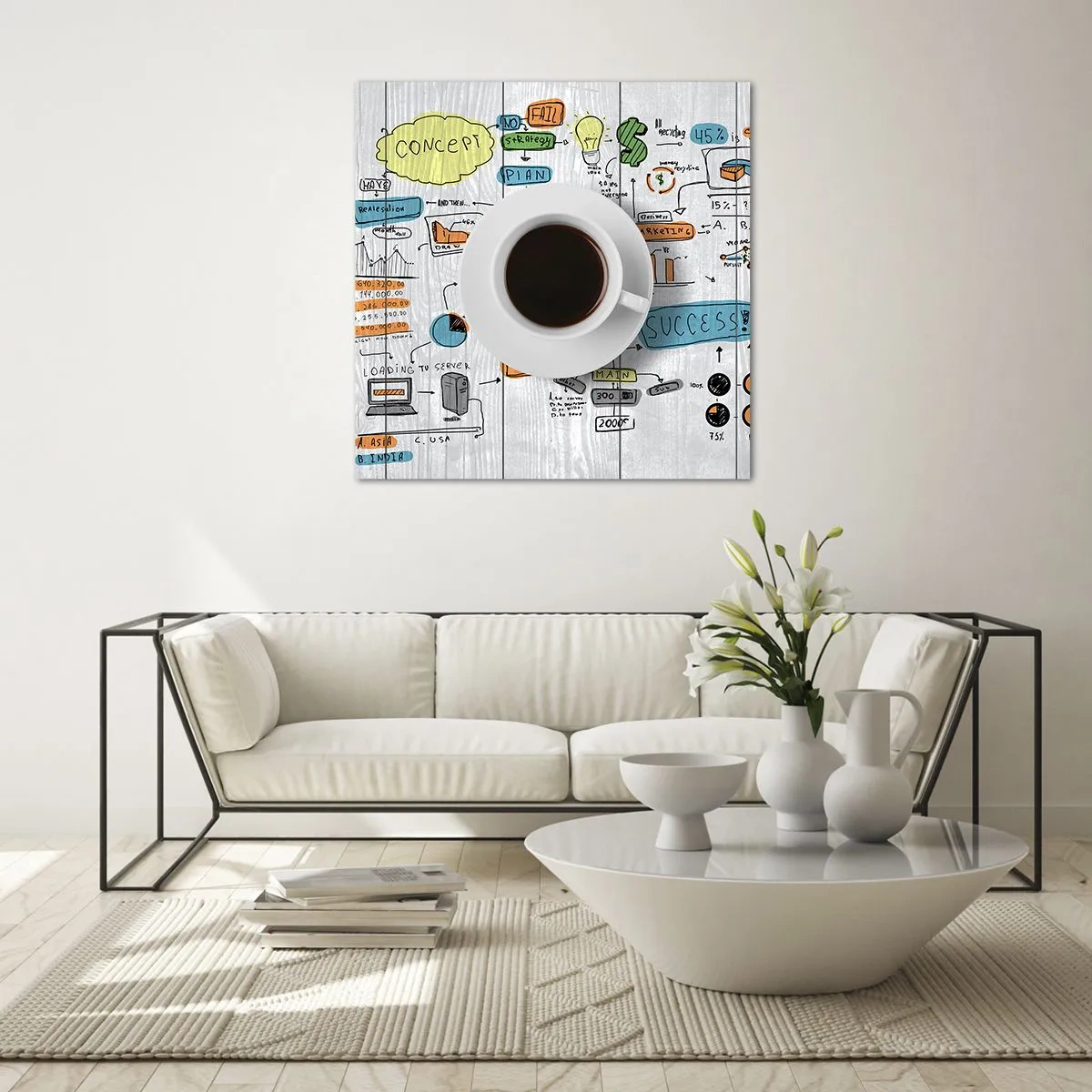 Cuadro sobre vidrio - Impresiones sobre Vidrio - Tiempo de descanso - 70x70 cm
