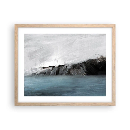 Póster en marco roble claro - Agua - tierra: un choque de elementos - 50x40 cm