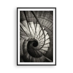 Póster en marco negro - Escaleras arriba, escaleras abajo - 61x91 cm