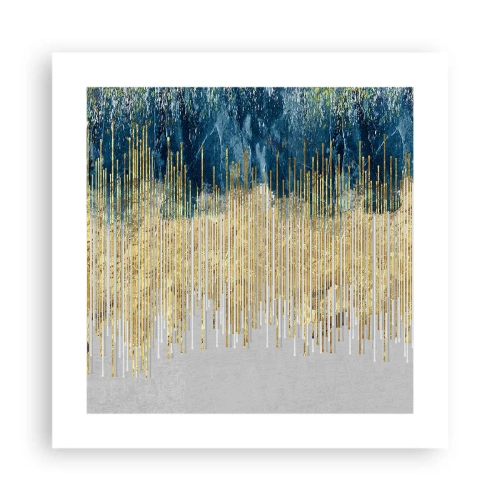 Póster - Frontera de líneas doradas - 40x40 cm