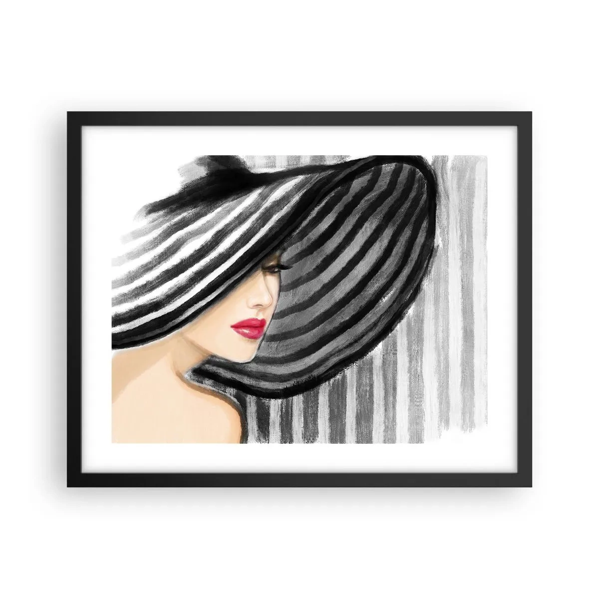 Póster en marco negro - ¿Dónde puedo encontrarte? - 50x40 cm