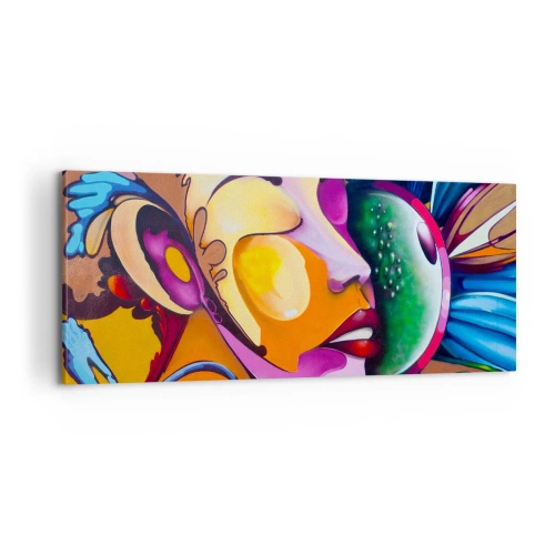 Cuadro sobre lienzo - Impresión de Imagen - Toque de color - 100x40 cm