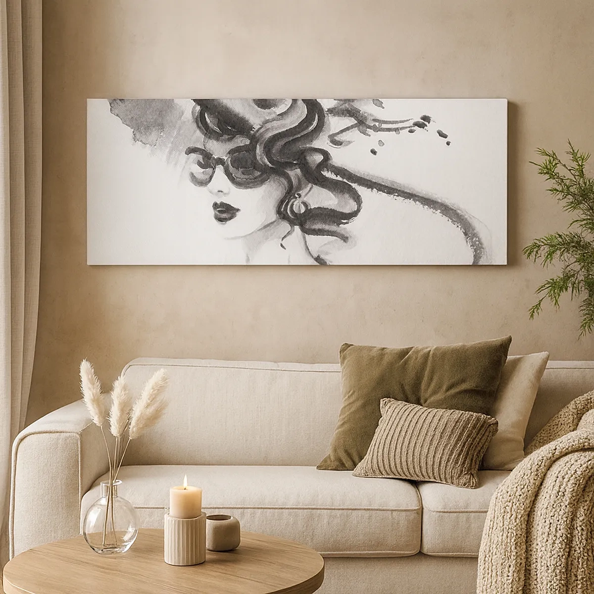 Cuadro sobre lienzo - Impresión de Imagen - Una dama con carácter - 30x30 cm