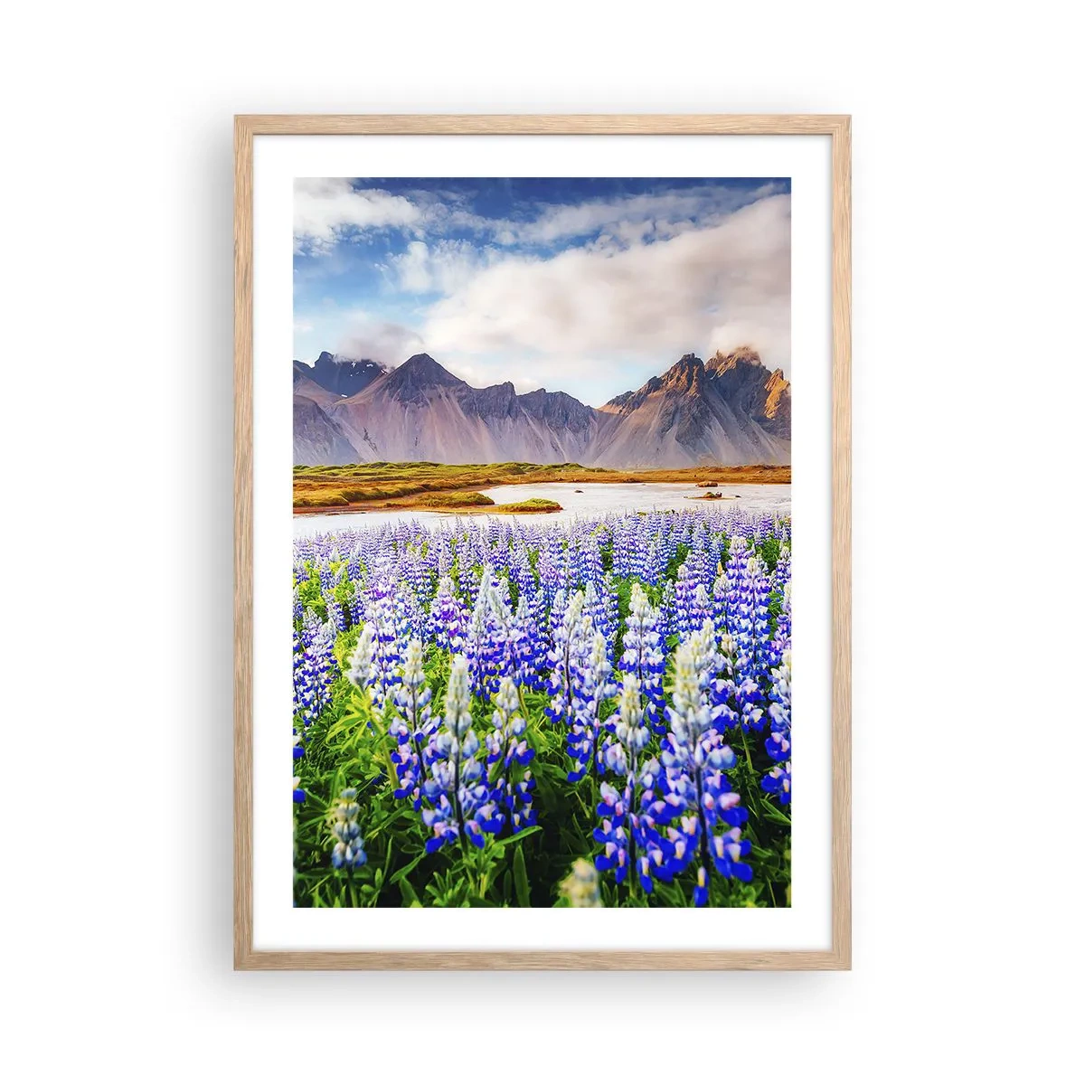 Póster en marco roble claro - La fuerza y la severidad junto a la dulzura - 50x70 cm